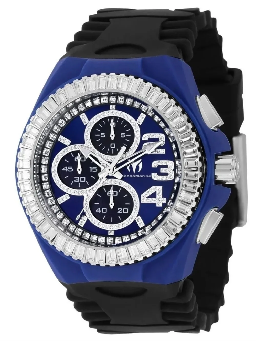 NEW TechnoMarine Cruise JellyFish Men's Chronograph Watch 45mm Black TM-121182